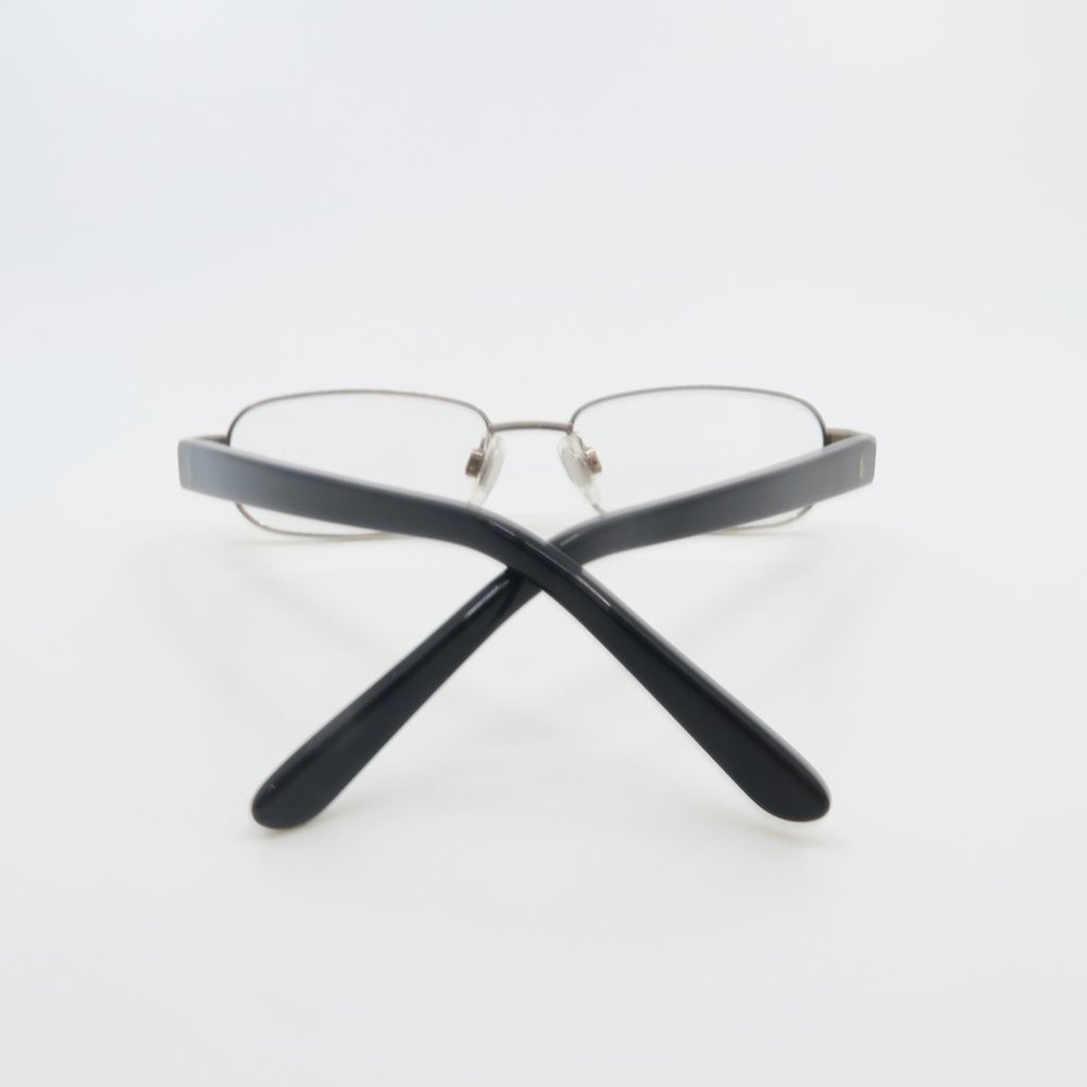 Polo Ralph Lauren Silver Metal-Black Acetate Rectangle Kids Eyeglasses. - Picture 7 of 8